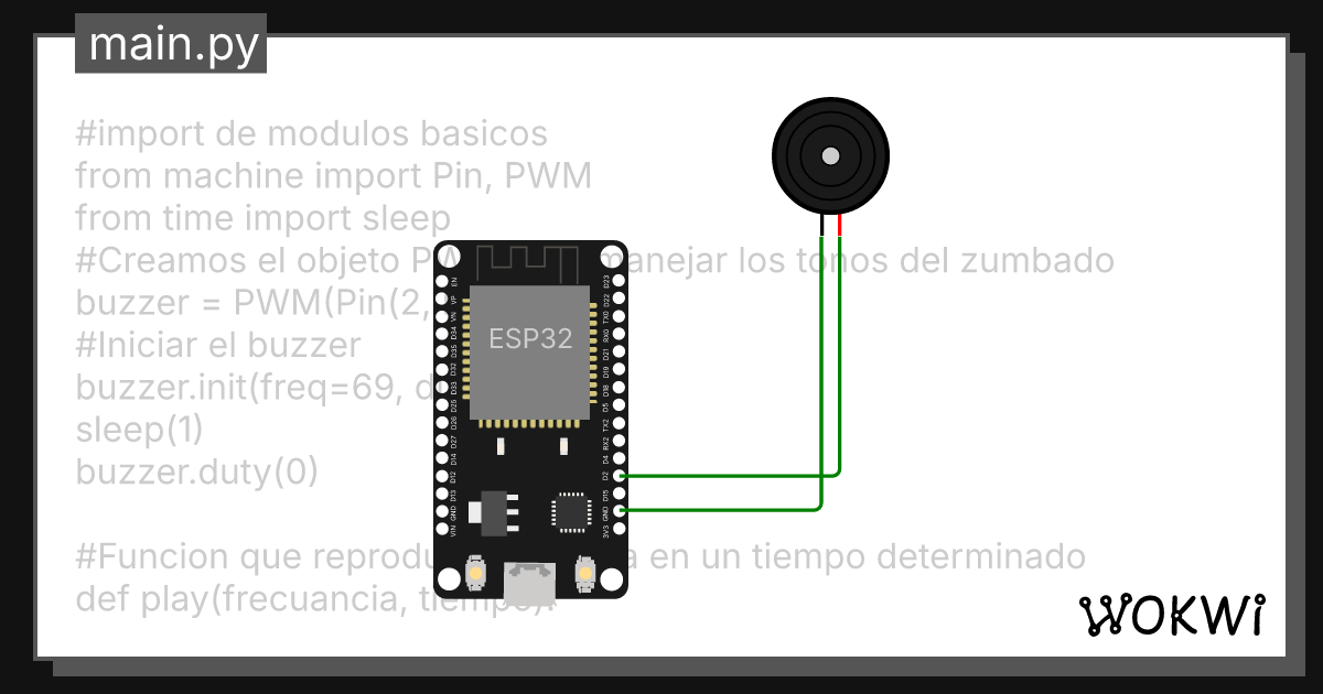 buzzer - Wokwi ESP32, STM32, Arduino Simulator