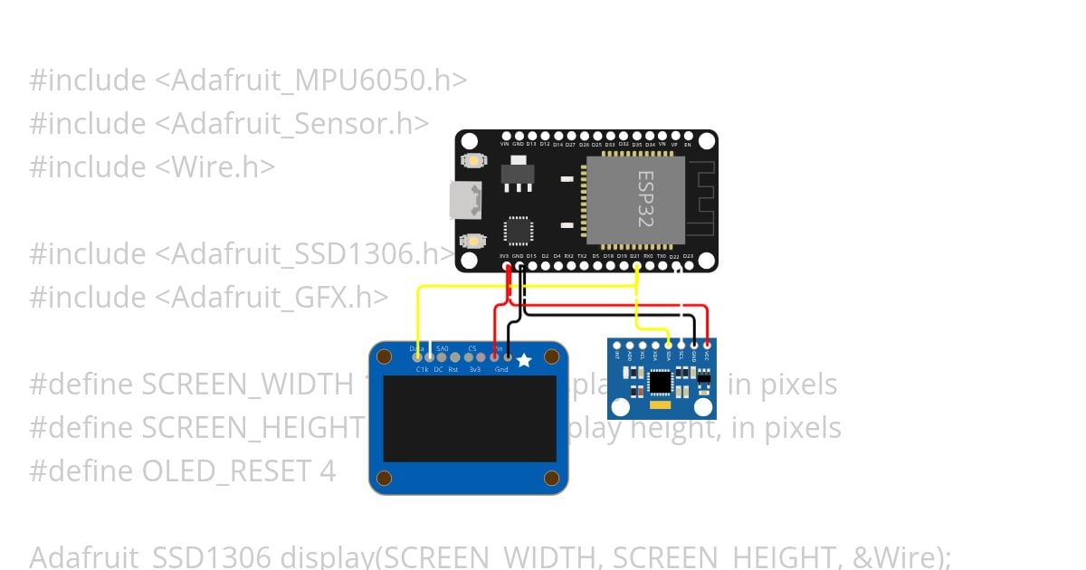 esp32-mpu6050 simulation