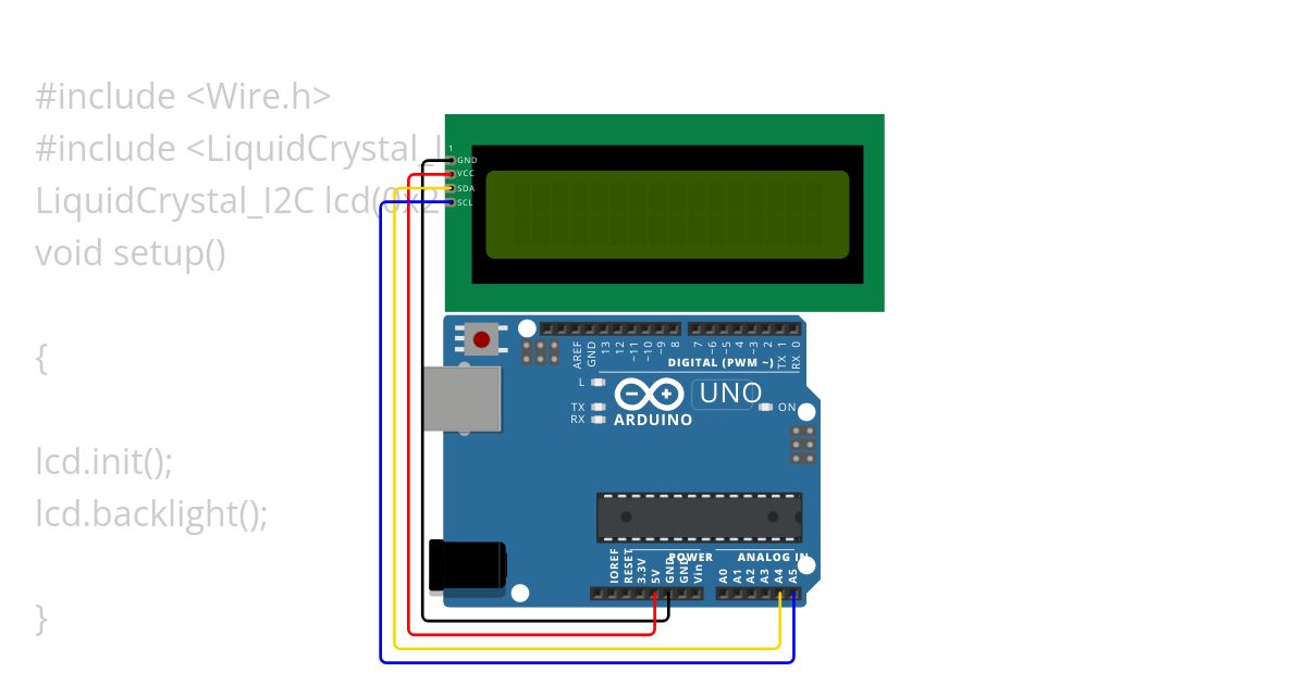 LCD I2C simulation