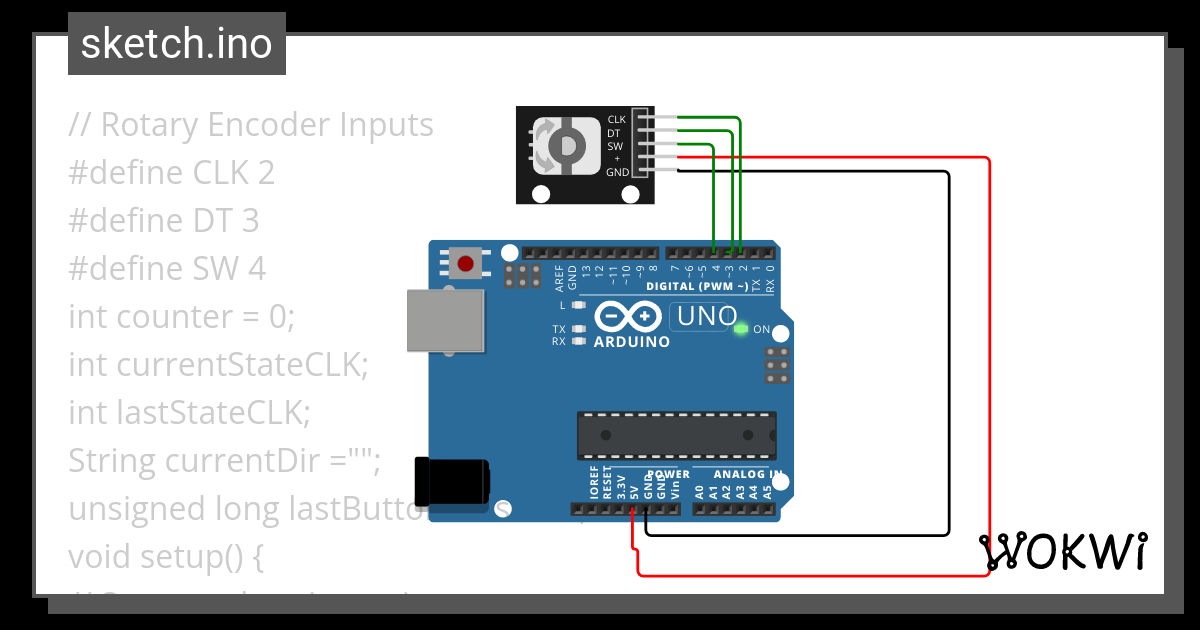 Rotary Encoders With Arduino Wokwi Esp32 Stm32 Arduino Simulator 5788