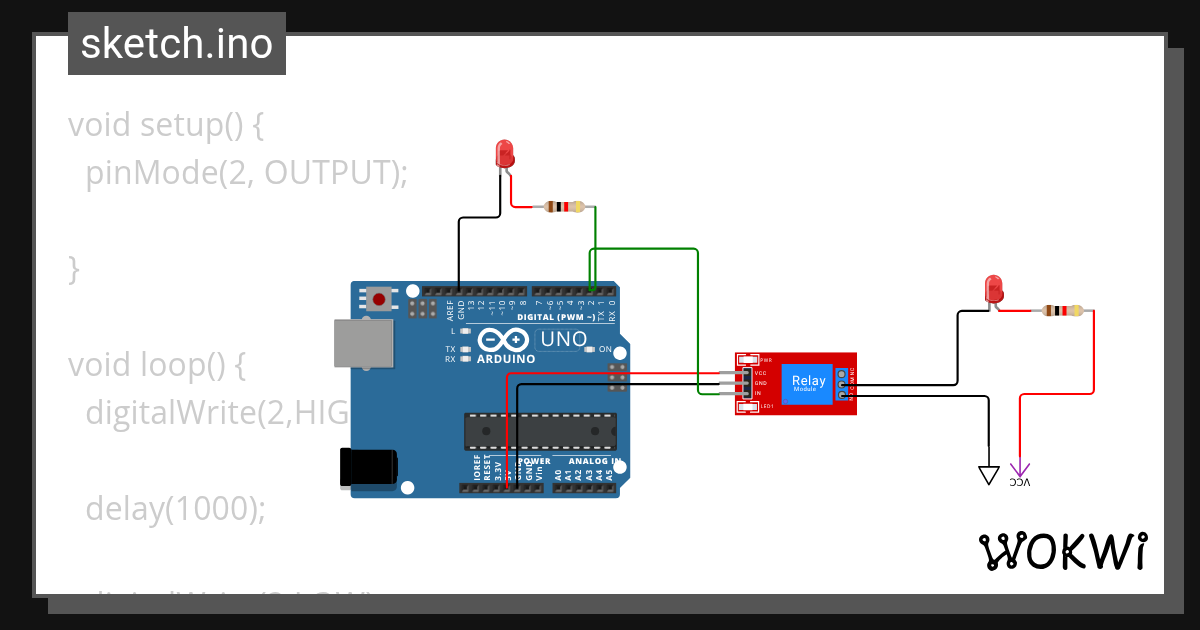 Relay - Wokwi ESP32, STM32, Arduino Simulator