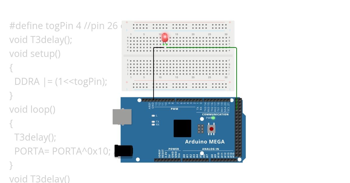 timer program in normal mode simulation