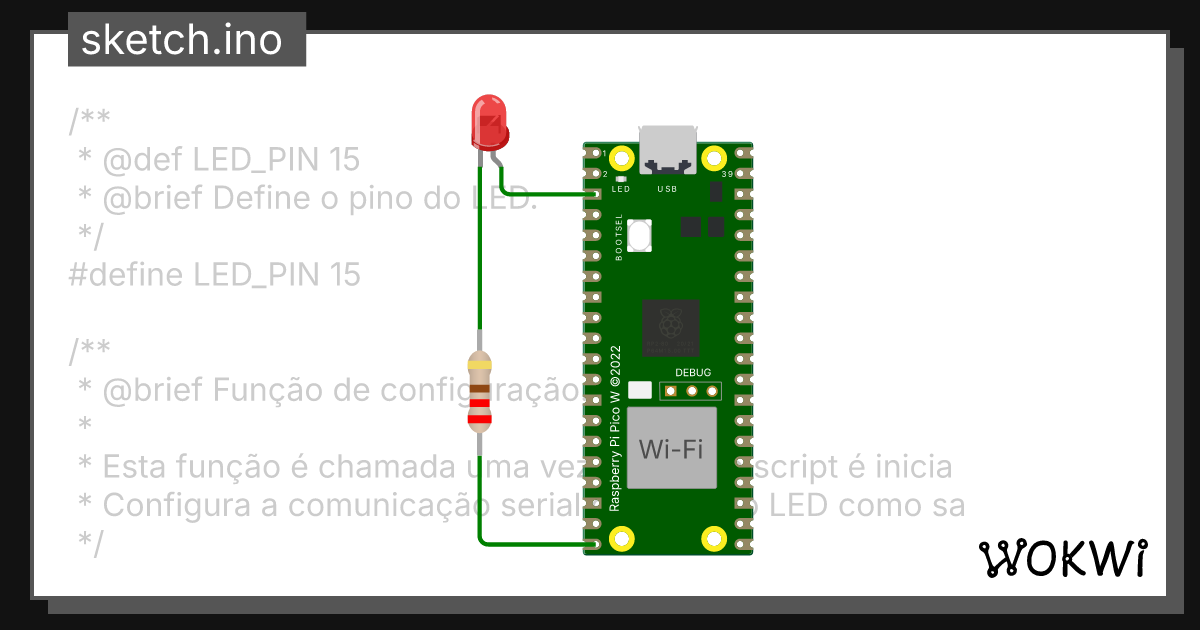 Pisca-Pisca LED - Wokwi ESP32, STM32, Arduino Simulator