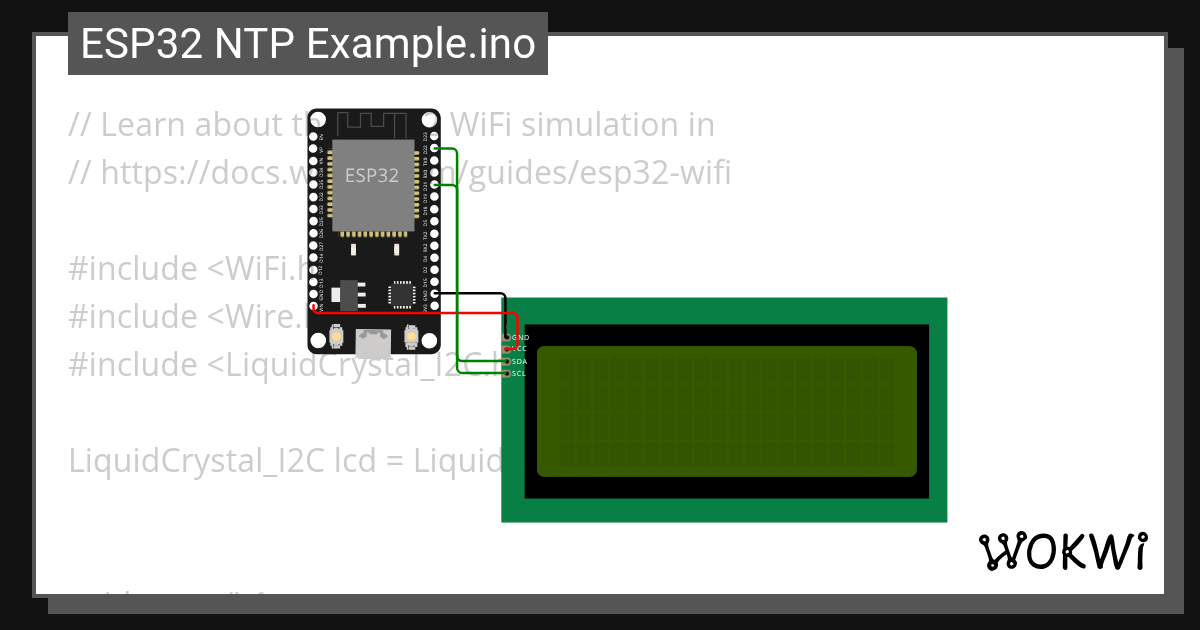 ESP32 Display - Wokwi ESP32, STM32, Arduino Simulator