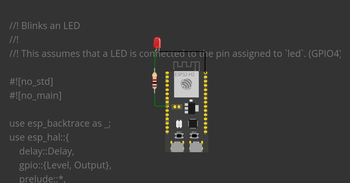 [esp32h2 | rust | no-std ] blinky