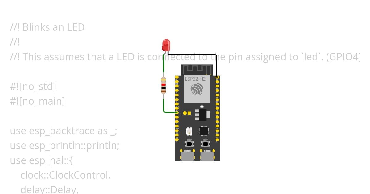 [esp32h2 | rust | no-std ] blinky simulation