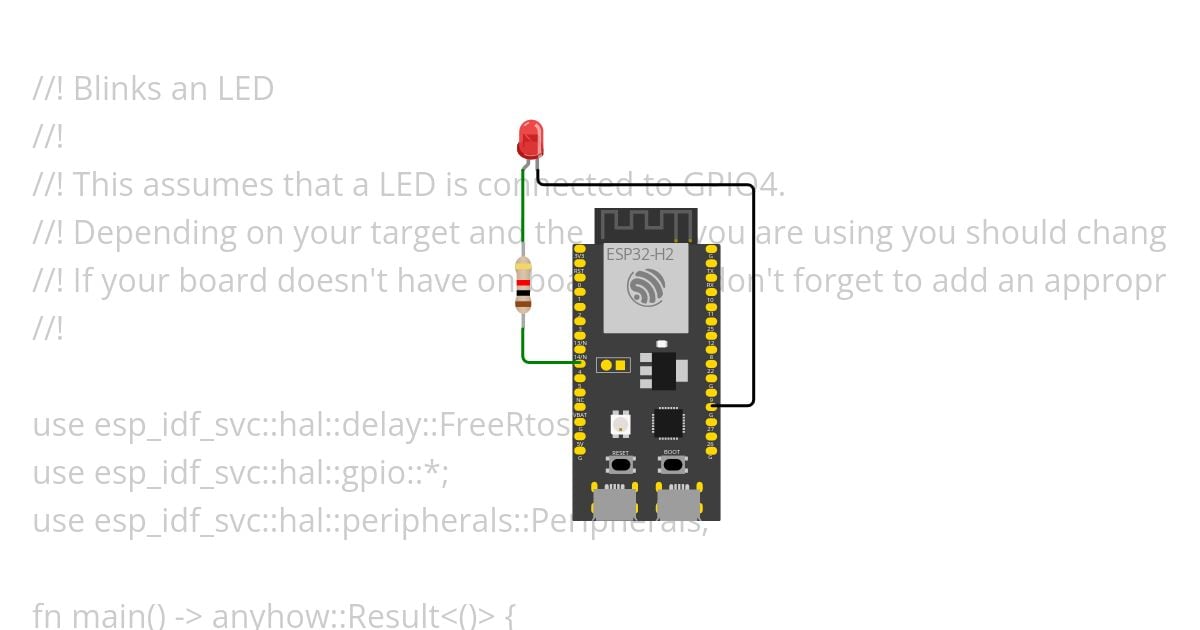 [esp32h2 | rust | std]  blinky simulation