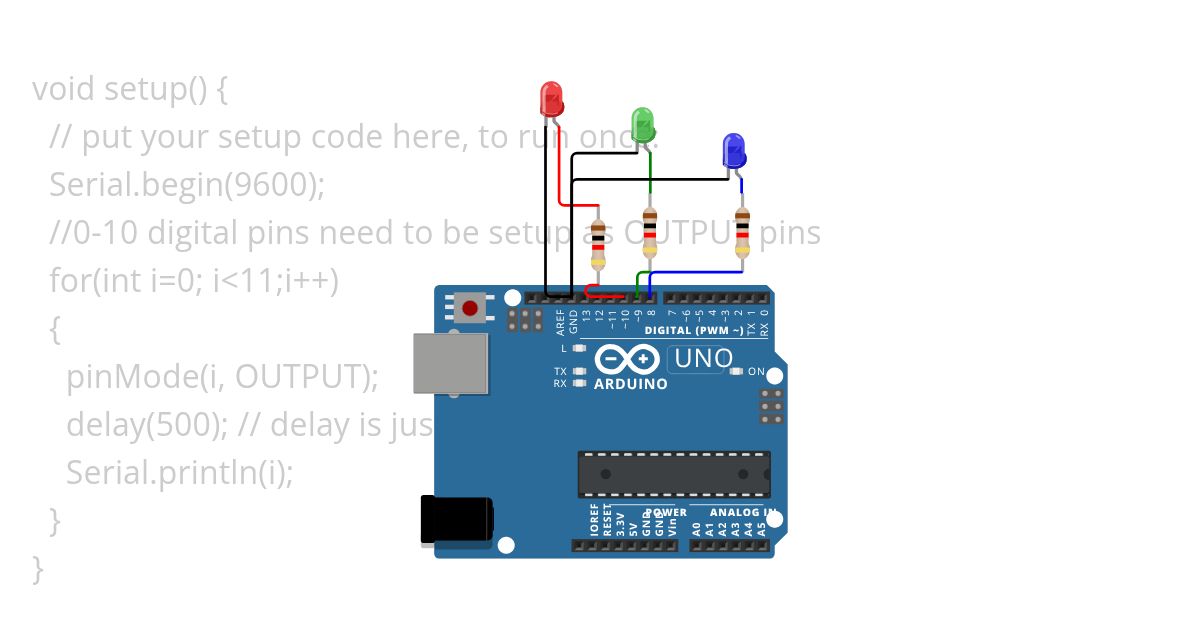 for  loop.ino simulation