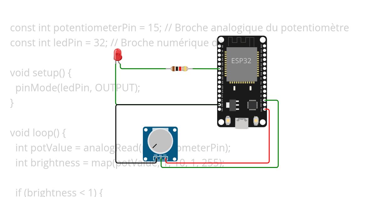 LED8POT simulation