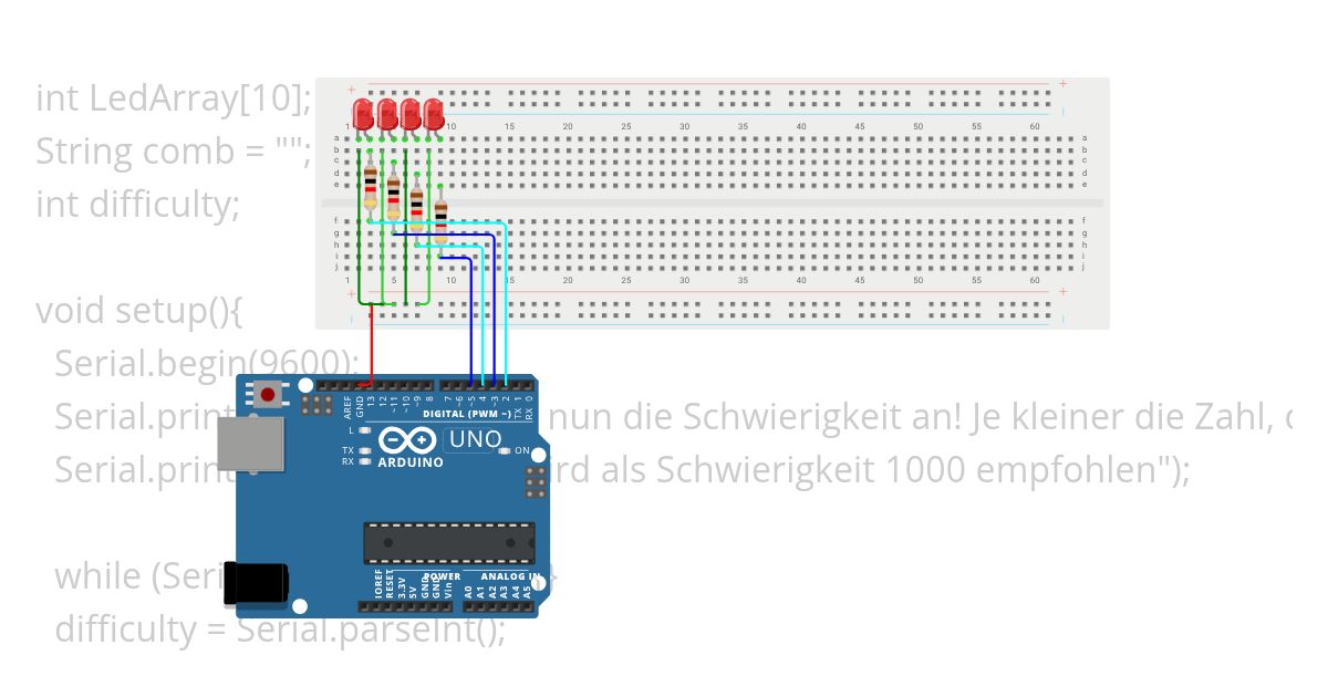 Gedächtnis Spiel simulation
