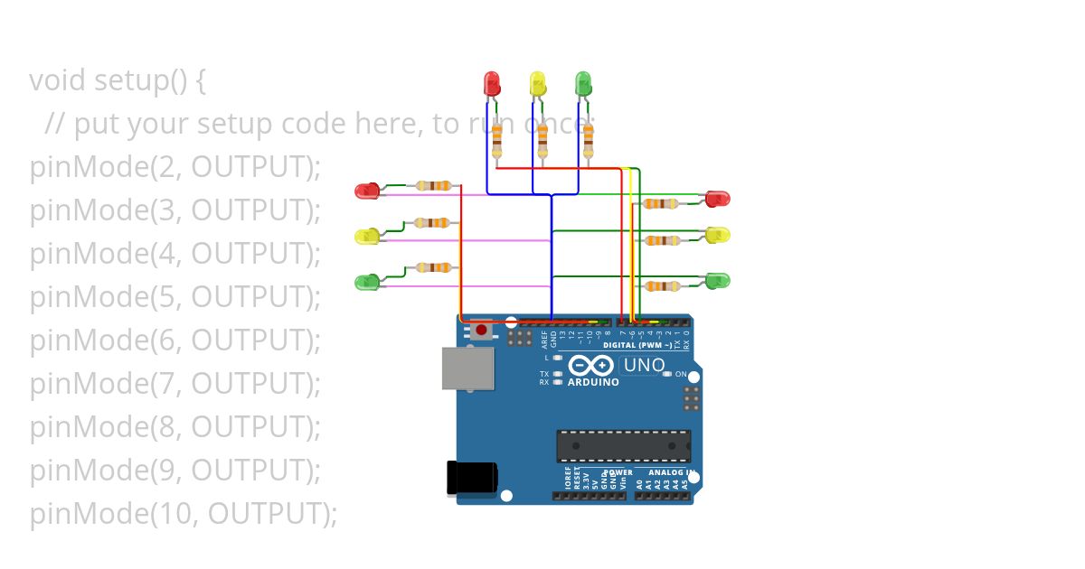 TRAFFIC LIGHT 3 WAY RUDY simulation