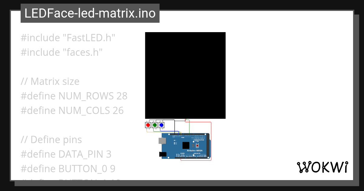 Led Matrix - Wokwi ESP32, STM32, Arduino Simulator