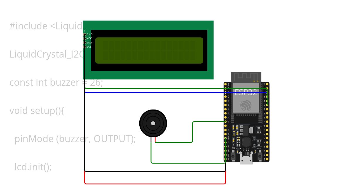 LCD & Buzzer simulation