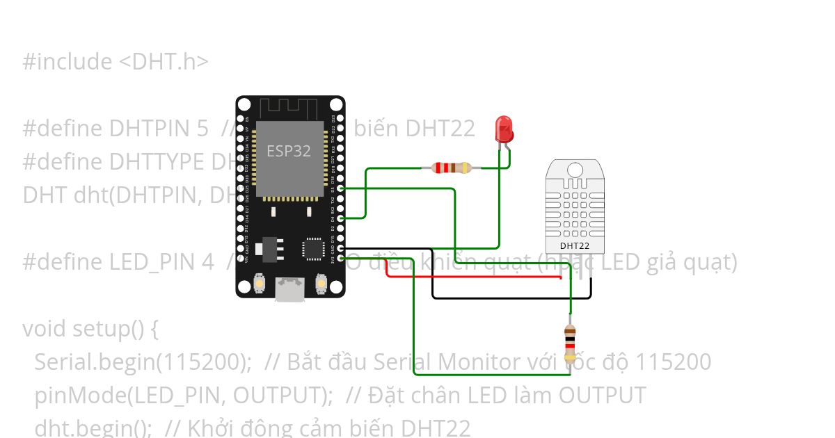 Blynk LED&DHT11 simulation