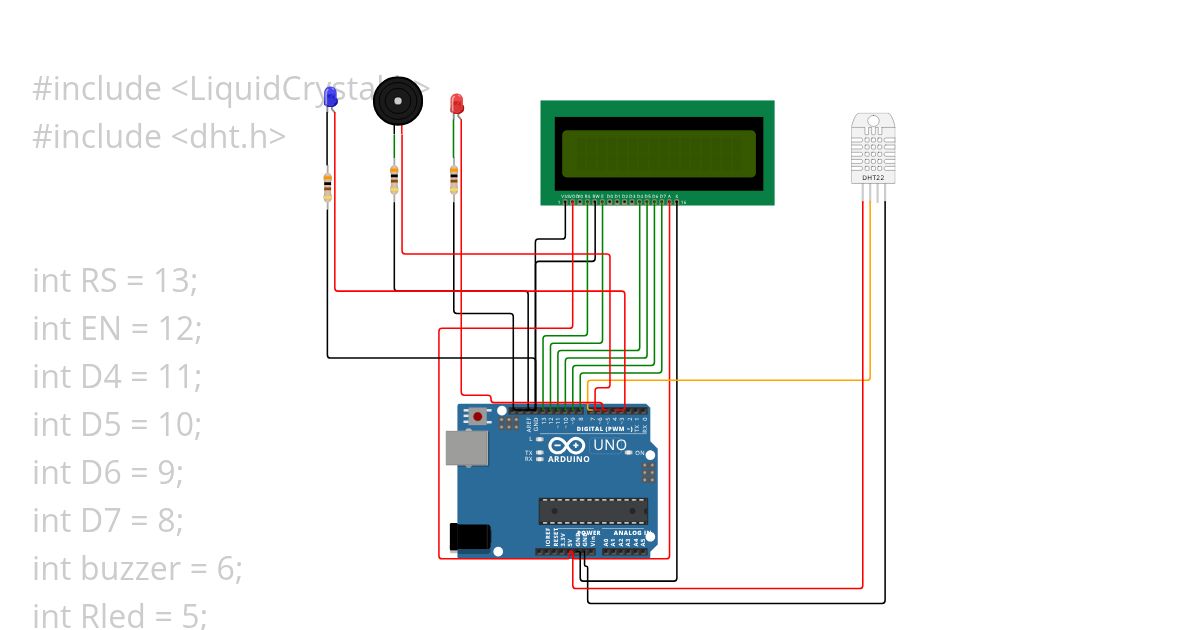Humidity sensor display on LCD  simulation