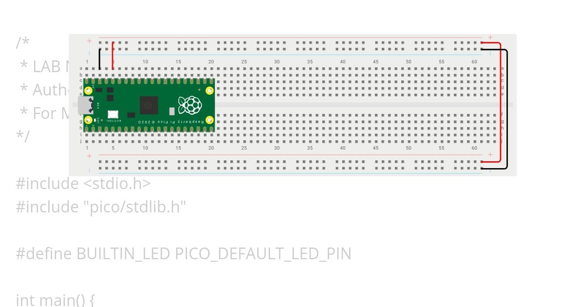 Raspberry Pi Pico - C SDK (Project Template) simulation