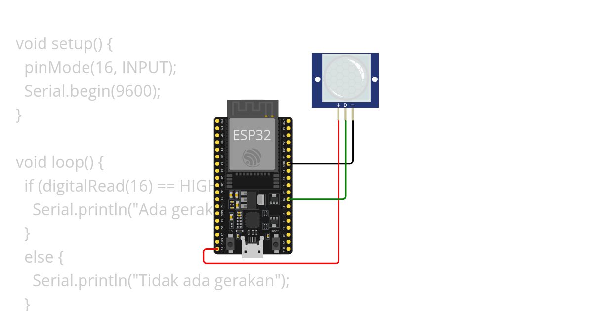 Sensor PIR simulation