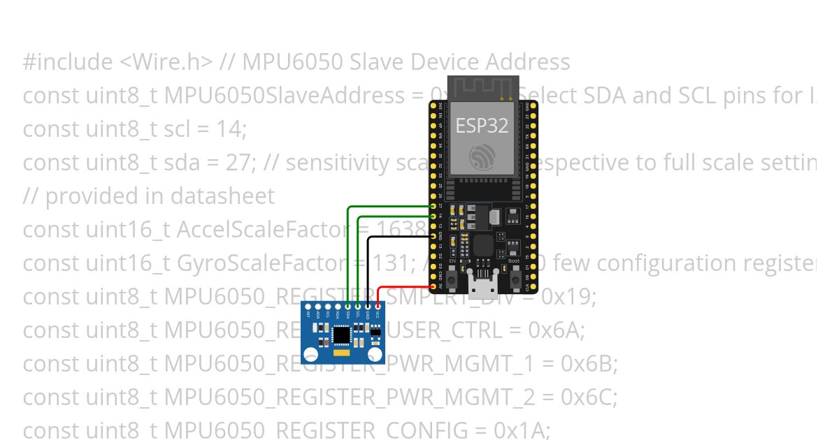 sensor MPU6050 simulation