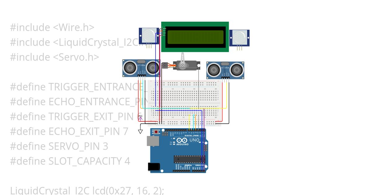 Smart parking system using Arduino uno Copy simulation