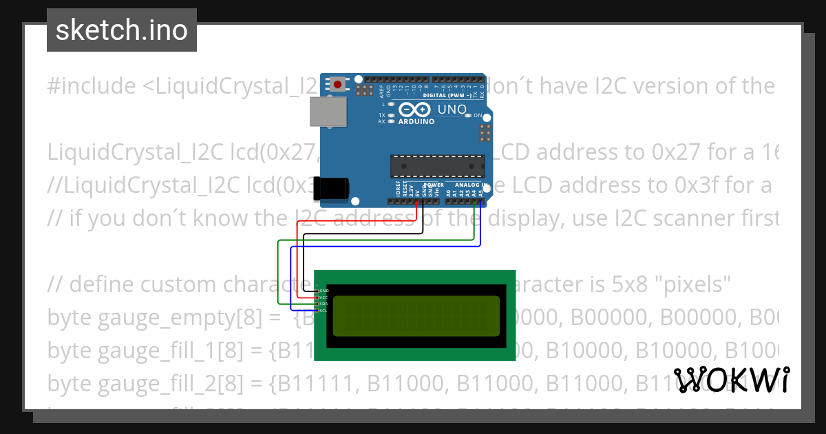tes lcd i2c - Wokwi ESP32, STM32, Arduino Simulator