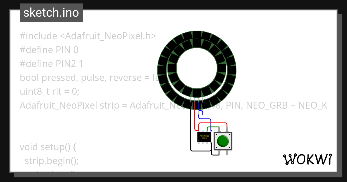neopixel protogen - Wokwi ESP32, STM32, Arduino Simulator