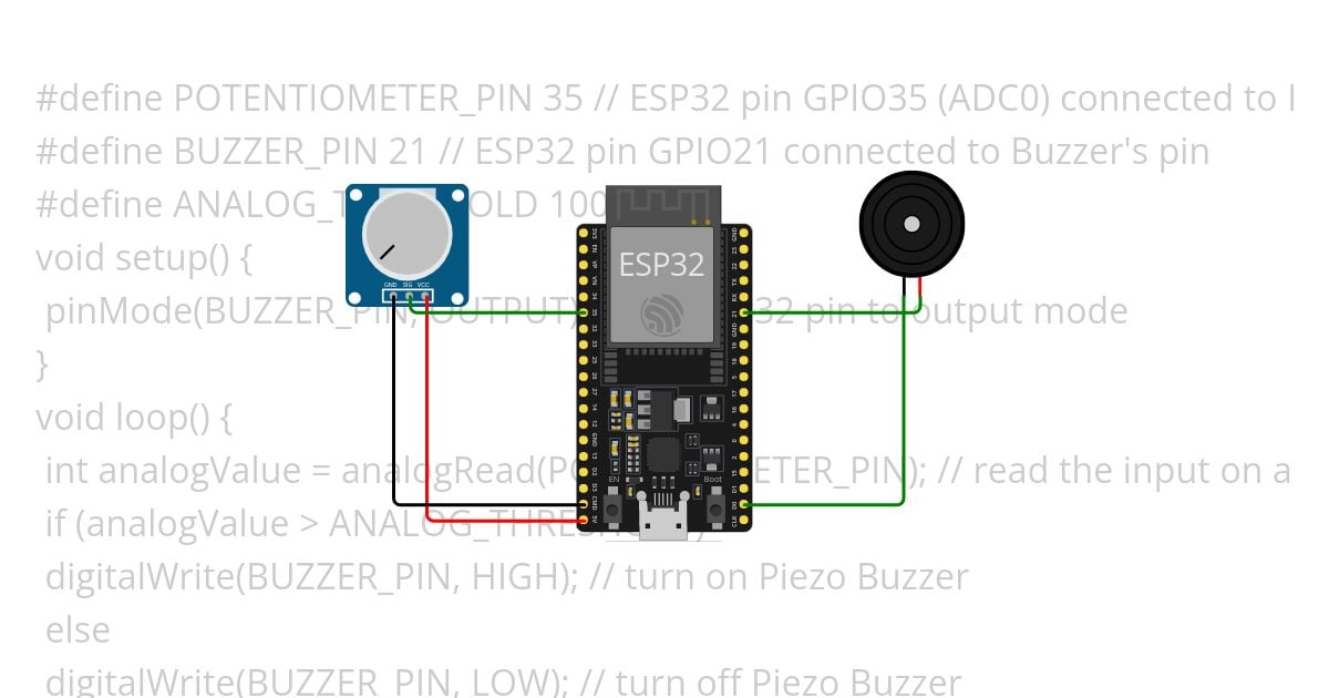 task 7 : potentiometer control buzzer simulation