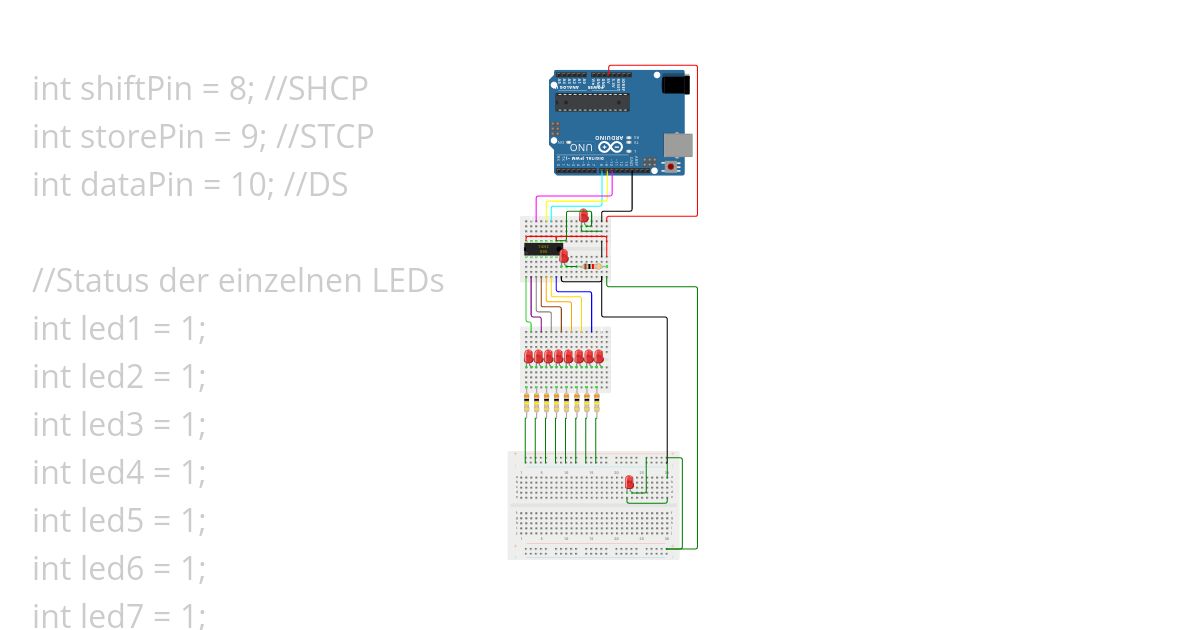 Schieberegister Copy simulation