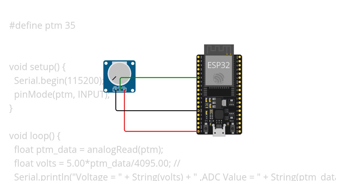 Lesson4.4_Analog Input_Potentiometer to Com Serial simulation