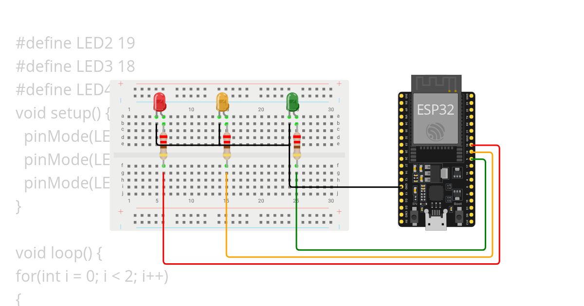 For loop LED simulation