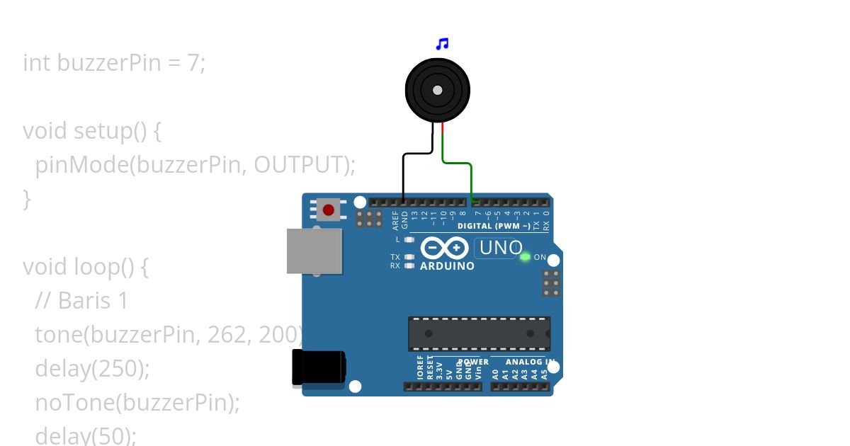 twinkle2 little star-buzzer project simulation