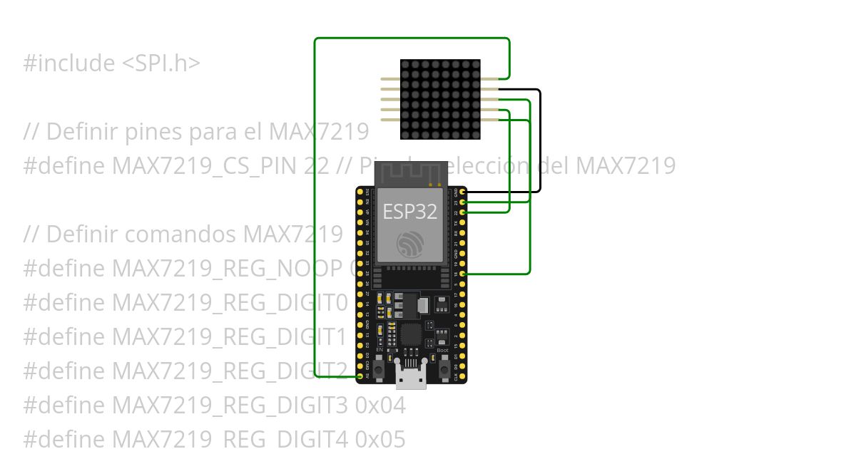 matriz leds, dif. simulation