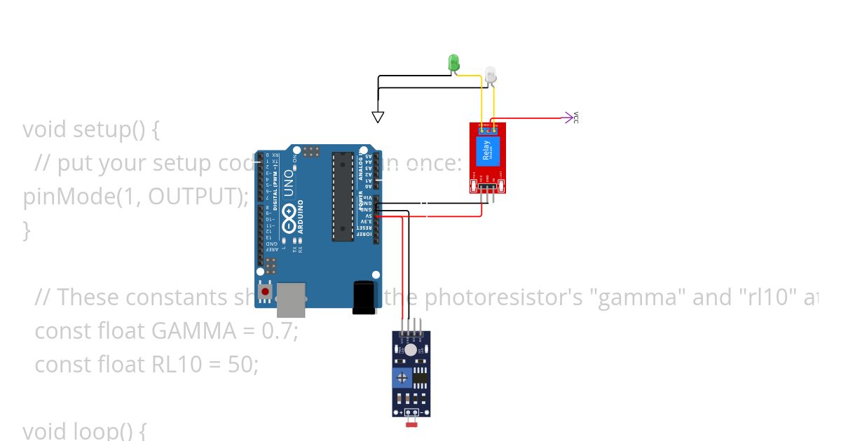 LDR with Relay.ino simulation