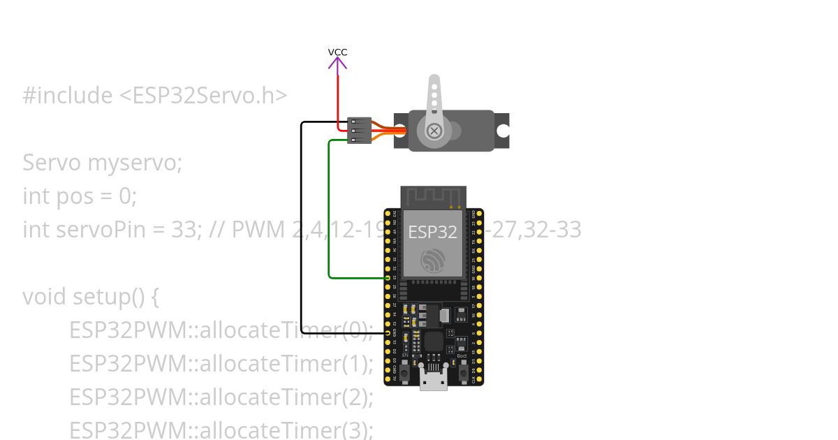 ESP32 - Servo simulation