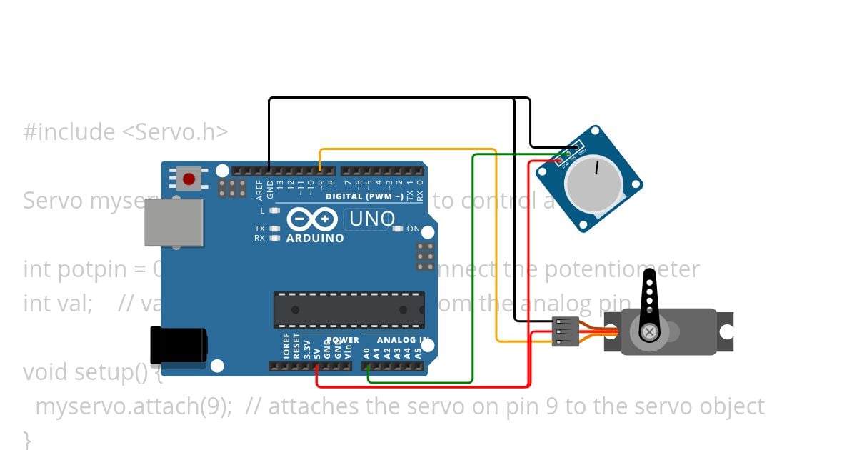 servo potentiometer simulation