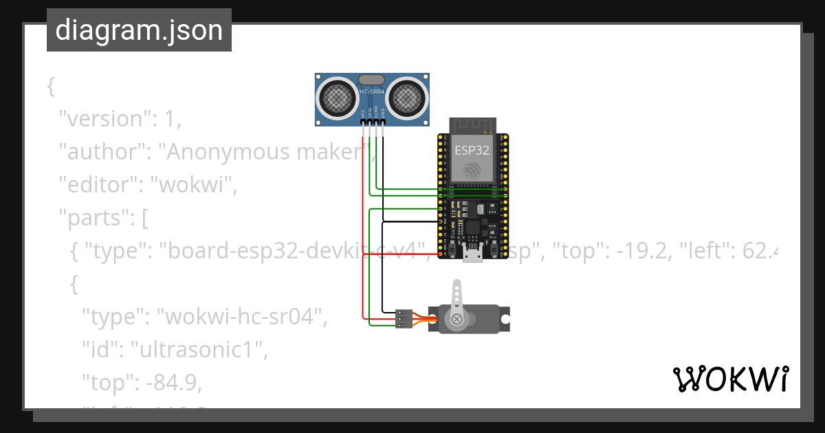 Distance measurement Wokwi ESP32, STM32, Arduino Simulator