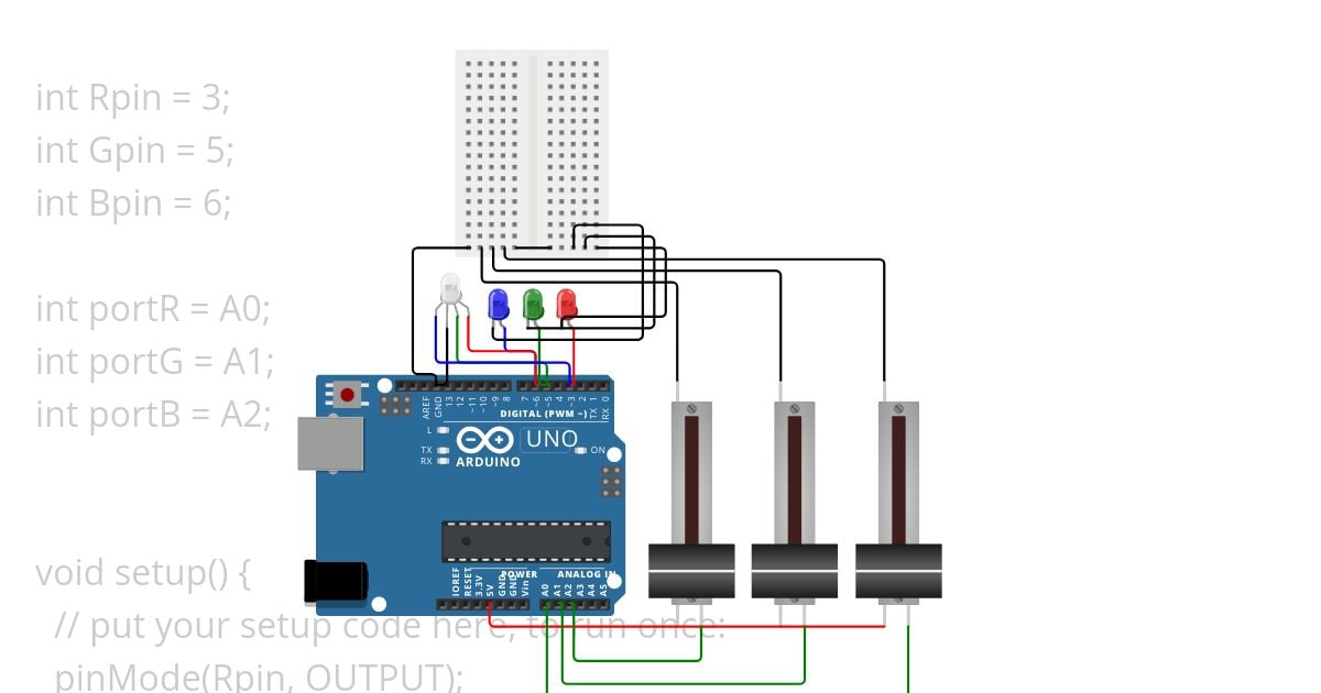 slider pot&RGP led simulation