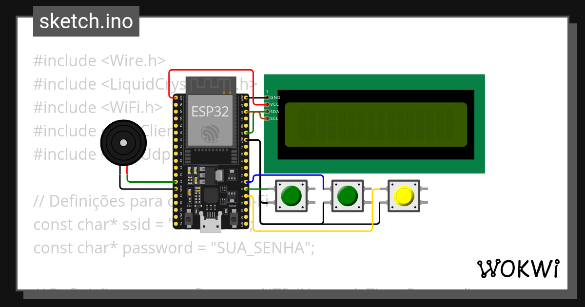 Teste 01 Wokwi ESP32, STM32, Arduino Simulator