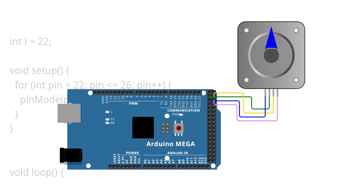Motor arduino mega  simulation