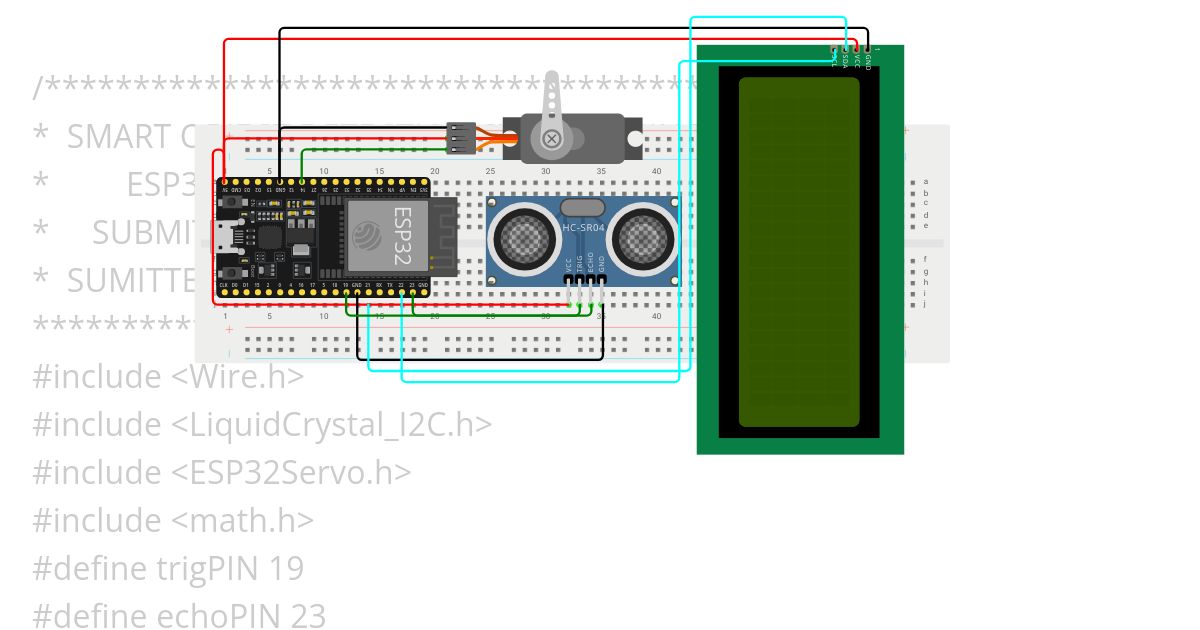 Smart Object Detection System using ESP32 Microcontroller simulation