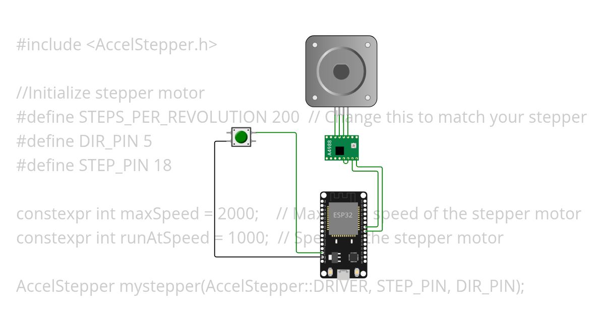 ESP32 STEPPER MOTOR simulation
