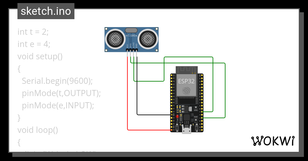 Esp Ultrasonic Wokwi Esp Stm Arduino Simulator