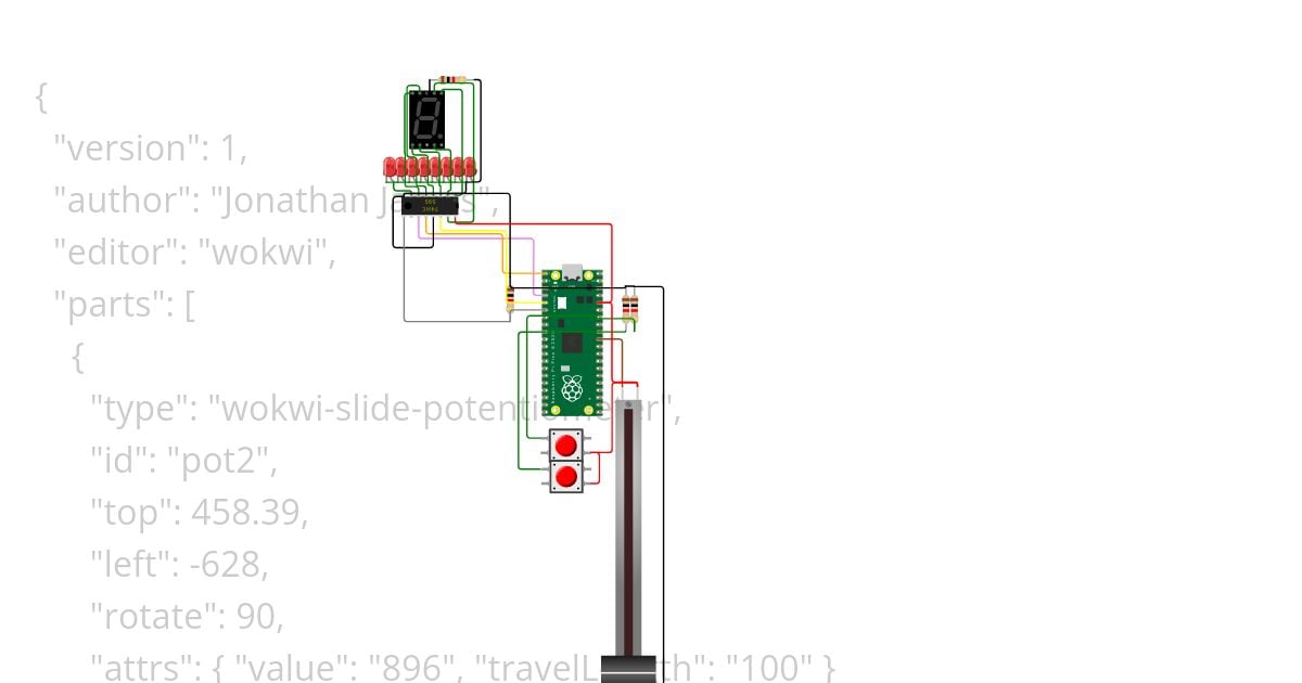 spi rw 1 digit 7segment 8bit with decimal point 8 SPI driven 8 x 74LS595 2button reduced spi baud devisor to 1024 simulation