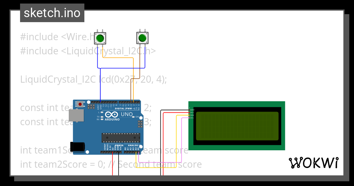 Scoreboard - Wokwi ESP32, STM32, Arduino Simulator