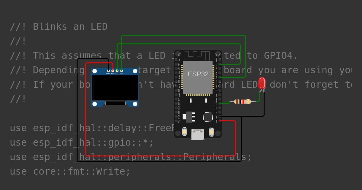 [esp32 | rust | std]  blinky and ssd1306 Copy