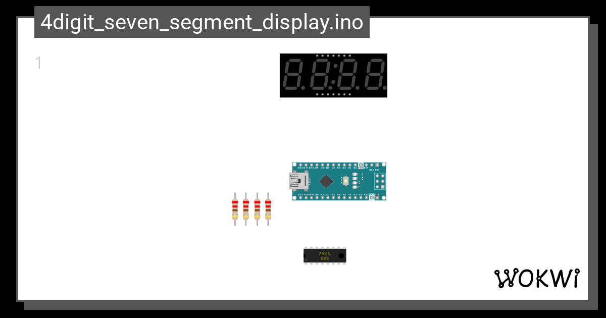 4digitsevensegmentdisplay Wokwi Esp32 Stm32 Arduino Simulator 2382