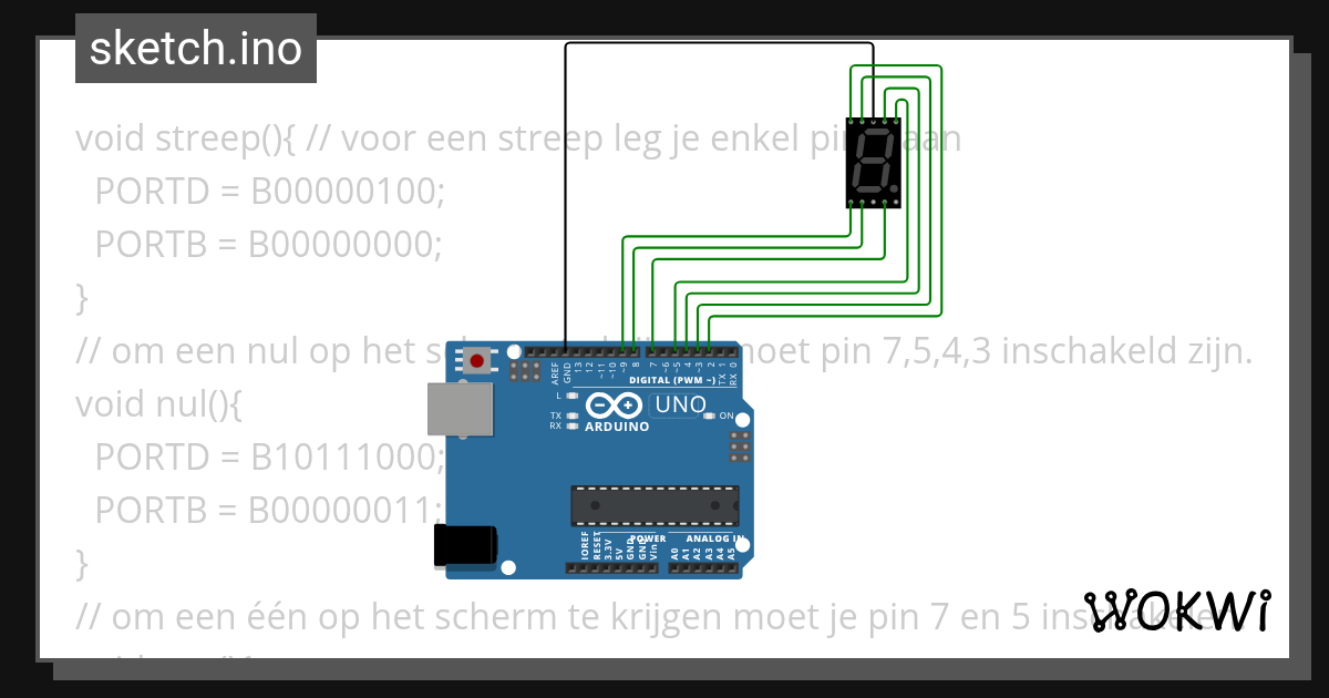 seven segment display - Wokwi ESP32, STM32, Arduino Simulator