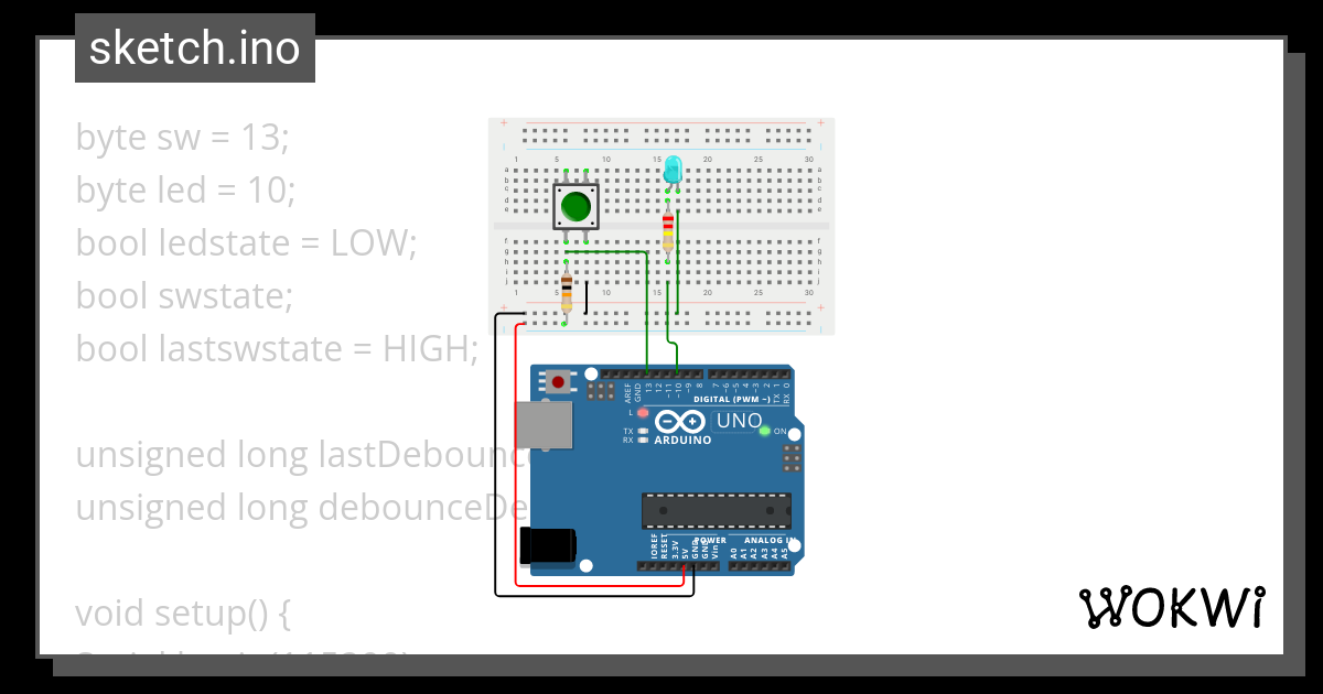 input switch - Wokwi ESP32, STM32, Arduino Simulator