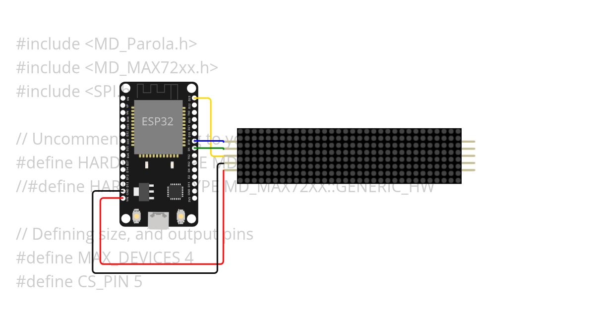 Dot Matrix Display.ino Copy simulation