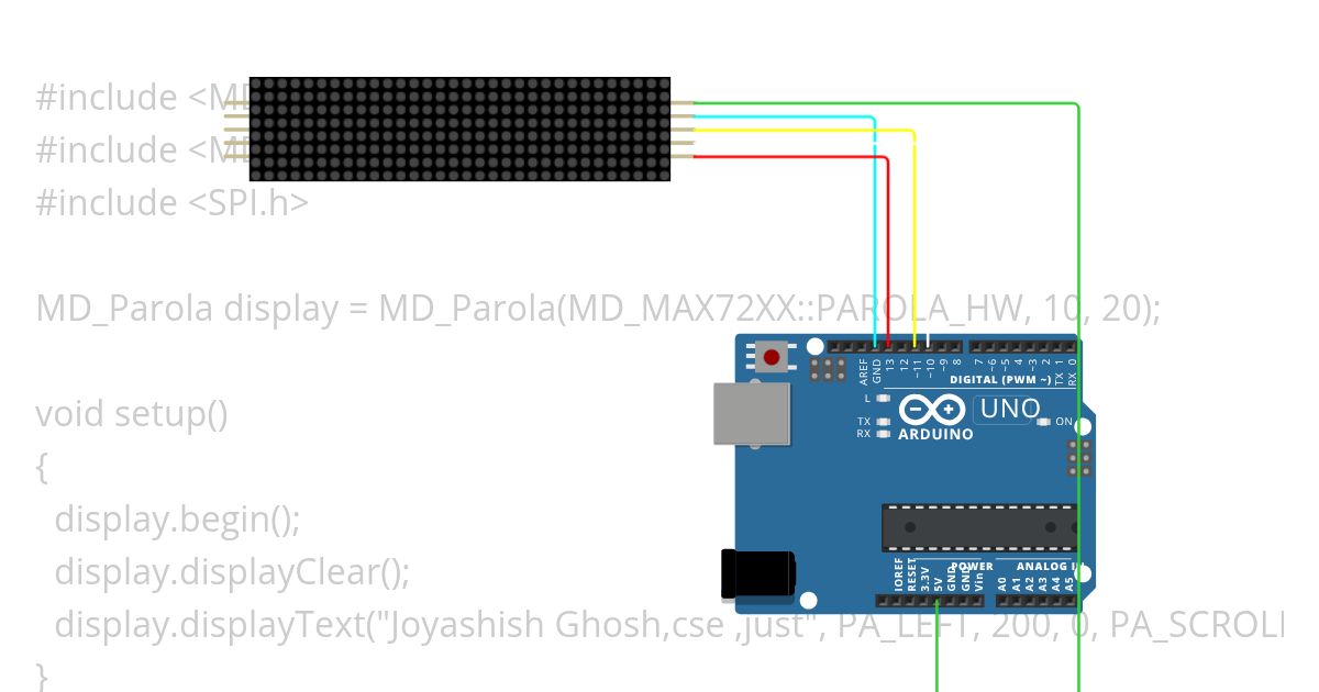 dot matrix  simulation
