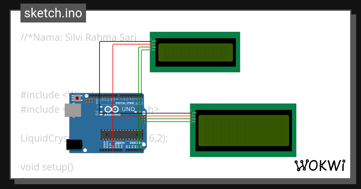 LCD - Wokwi ESP32, STM32, Arduino Simulator